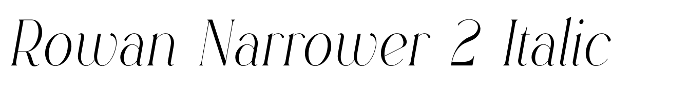 Rowan Narrower 2 Italic